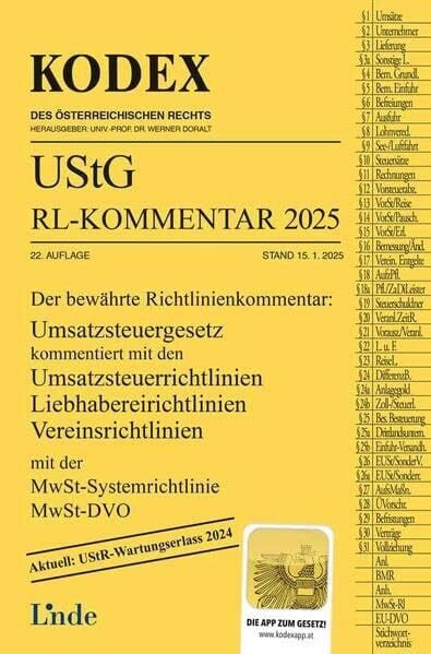 KODEX UStG-Richtlinien-Kommentar 2025 (Kodex des Österreichischen Rechts)