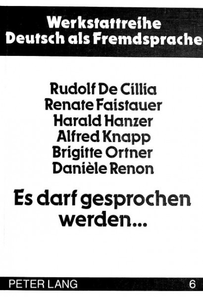 Es darf gesprochen werden...
