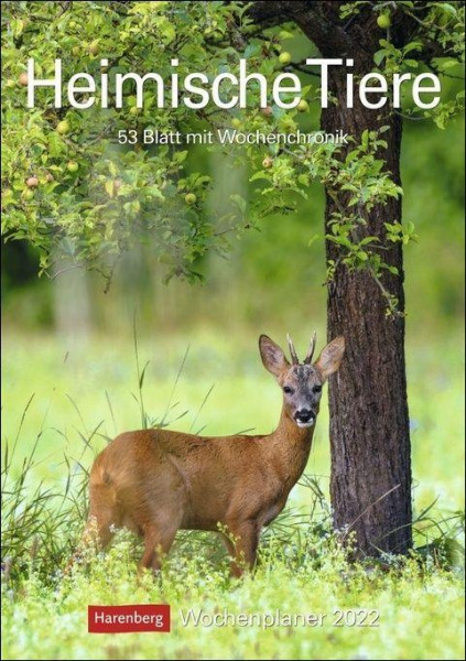 Heimische Tiere 2022 Wochenplaner