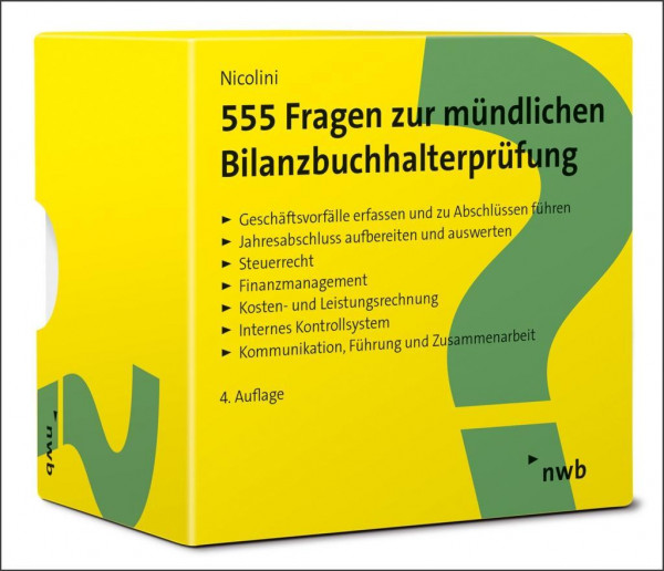 555 Fragen zur mündlichen Bilanzbuchhalterprüfung