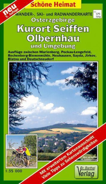Wander- Ski- und Radwanderkarte Osterzgebirge, Kurort Seiffen, Olbernhau und Umgebung 1 : 35 000