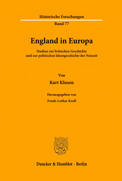 England in Europa. (Bd. 77)