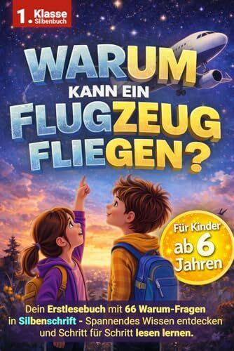 Warum kann ein Flugzeug fliegen? Erstlesebuch in Silbenschrift für Kinder ab 6 Jahren | 66 Warum-Fragen zum Lesen lernen – das perfekte Einschulungsgeschenk