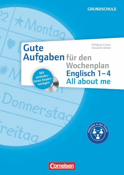 Gute Aufgaben für den Wochenplan - Englisch: All about me 1-4 - Kopiervorlagen mit CD-ROM