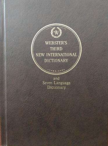 Webster's 3rd New International Dictionary: Of the English Language/Indexed/Imperial Buckram/Unabridged: Of the English Language/Imperial Buckram/No 6