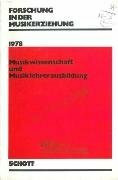 Forschung in der Musikerziehung: Jahrbuch 1978