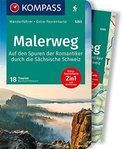 KOMPASS Wanderführer Malerweg - Auf den Spuren der Romantiker durch die Sächsische Schweiz, 18 Touren mit Extra-Tourenkarte: GPS-Daten zum Download