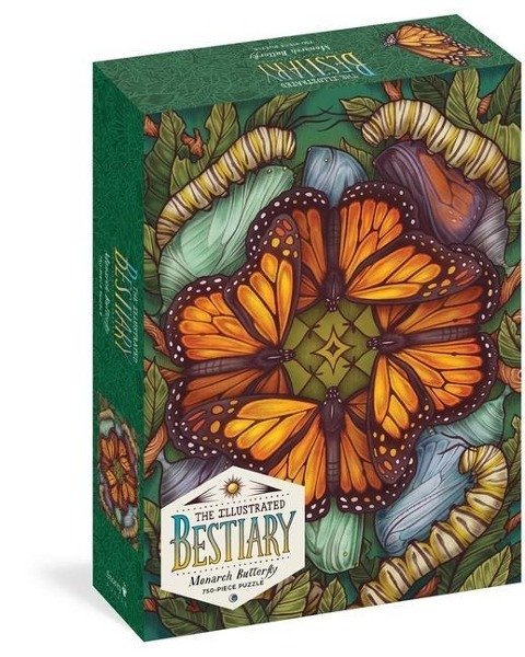 The Illustrated Bestiary Puzzle: Monarch Butterfly (750 Pieces)