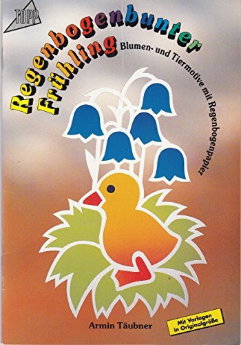 Regenbogenbunter Frühling: Blumen- und Tiermotive aus Regenbogen Papier