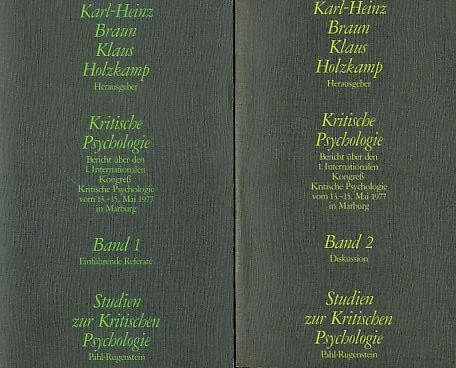 Kongreß Kritische Psychologie : Bericht über den 1.[ersten] Kongreß Kritische Psychologie in Marburg. - Köln : Pahl-Rugenstein