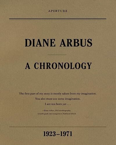 Diane Arbus: A Chronology