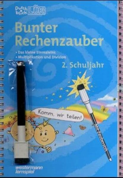 Durchblick-LÜK Bunter Rechenzauber 1 × 1: Das kleine Einmaleins mit Zauberstift und Klappfolie