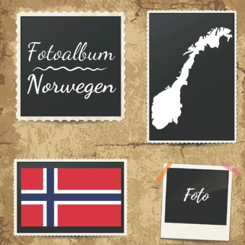 Fotoalbum Norwegen: Erinnerungsalbum zum Einkleben von Urlaubsfotos - Für die schönsten Urlaubsmomente aus Norwegen - 110 Seiten (Blanko) 21cm x 21cm - Skandinavien