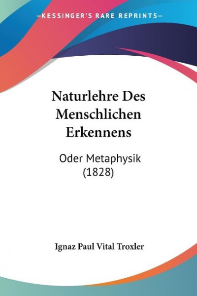Naturlehre Des Menschlichen Erkennens