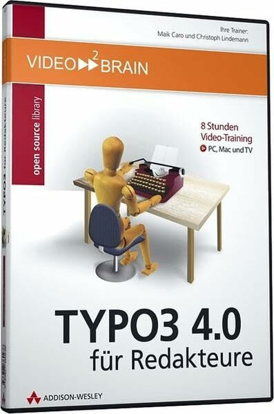 TYPO3 4.0 für Redakteure - Video-Training - Am eigenen Bildschirm lernen wie im Kurs! Mit TYPO3 Version 4.0 auf DVD.: 8 Stunden Videotraining (AW Videotraining Programmierung/Technik)