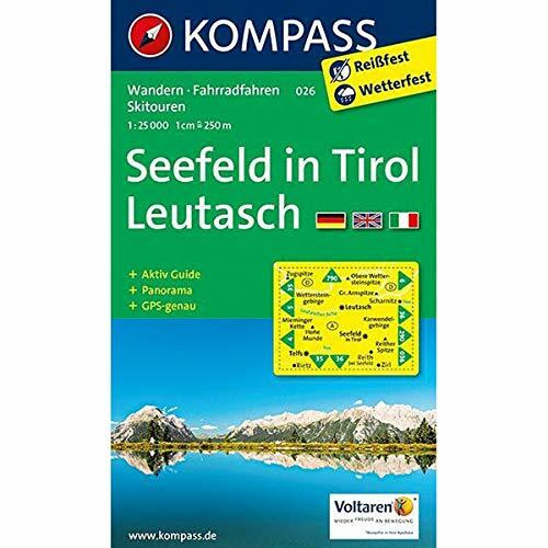 Kompass-Karten, Innsbruck Seefeld In Tirol, Leutasch, Wandern / Rad / Langlauf. Mit Panorama. Gps-genau. 1, 25.000