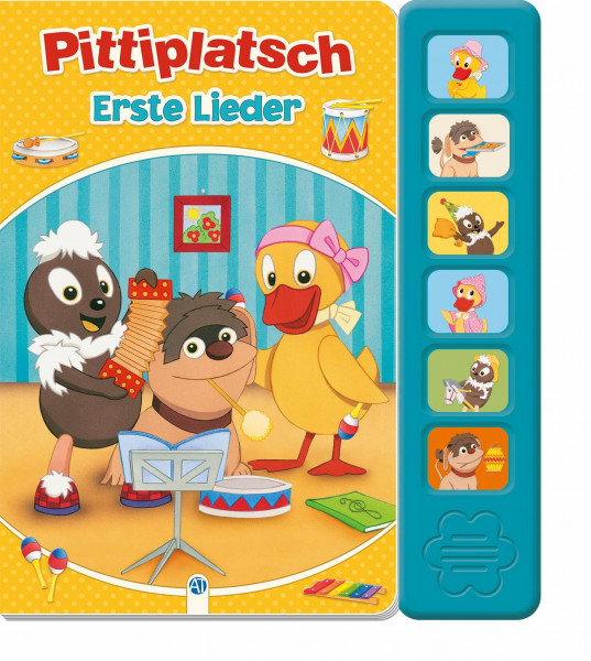 Soundbuch "Pittiplatsch" Erste Lieder: 6 bekannte Kinderlieder, Klangbuch, Pitti, Pittiplatsch, Schnatti, Schnatterinchen, Moppi, Kinderbuch, ... Liederbuch Geräuschebuch (Soundbücher)