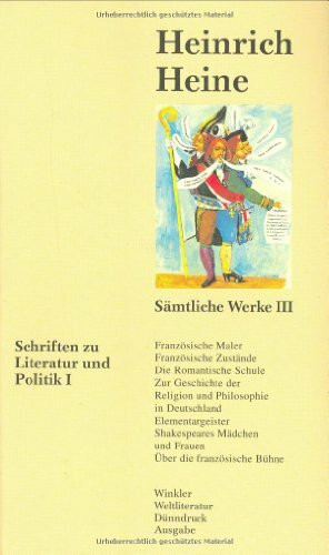 Sämtliche Werke, 4 Bde., Ln, Bd.3, Schriften zu Literatur und Politik: Sämtliche Werke in vier Bänden, Band III