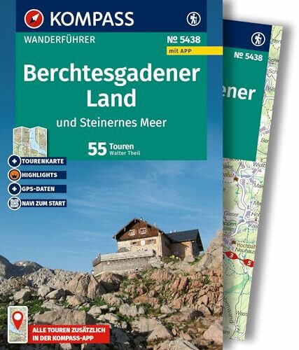 KOMPASS Wanderführer Berchtesgadener Land und Steinernes Meer, 55 Touren mit Extra-Tourenkarte: mit Touren und GPS-Daten in der KOMPASS-App
