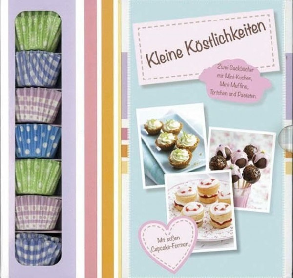 Kleine Köstlichkeiten: 2 Bücher im Schuber mit Papierförmchen: Zwei Backbücher mit Mini-Kuchen, Mini Muffins, Törtchen und Pasteten