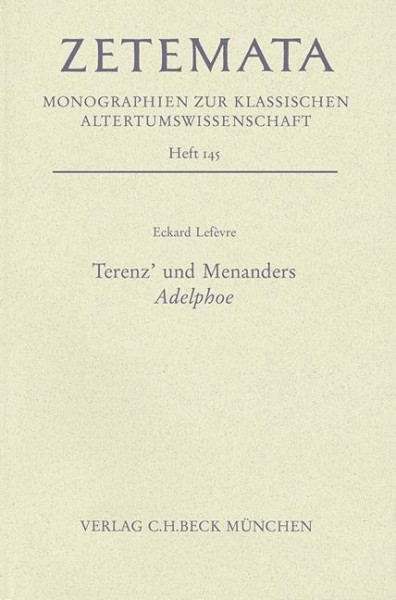 Terenz' und Menanders Adelphoe