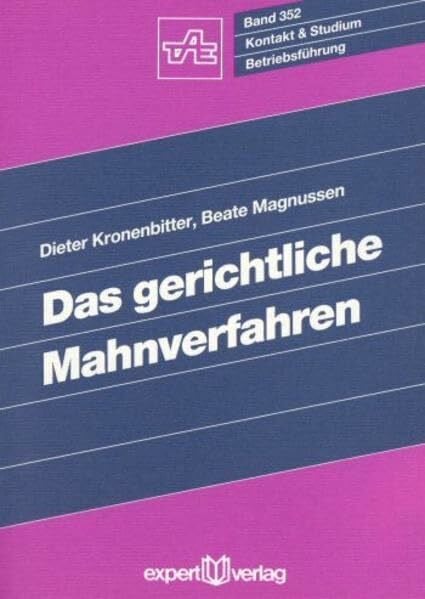 Das gerichtliche Mahnverfahren (Kontakt & Studium)