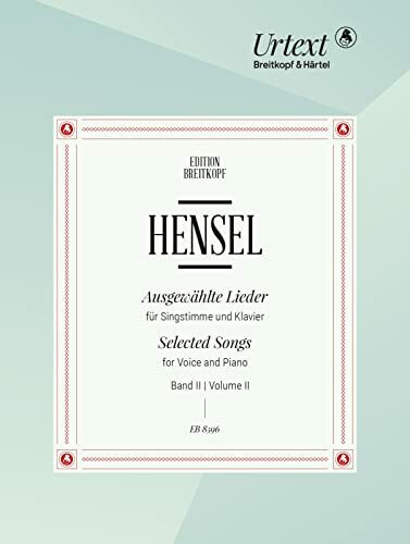 Ausgewählte Lieder für Singstimme und Klavier Band 2 - Breitkopf Urtext (EB 8596)