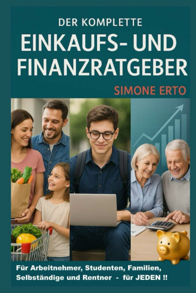 Der komplette Einkaufs- und Finanzratgeber - für Arbeitnehmer, Studenten, Familien, Selbständige und Rentner - für JEDEN!: Das einzige Buch, das du brauchst! Sparen, Investieren, Vermögensaufbau