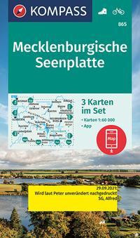 KOMPASS Wanderkarten-Set 865 Mecklenburgische Seenplatte (3 Karten) 1:60.000