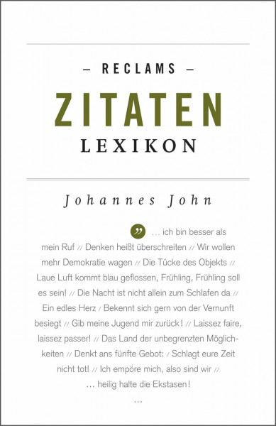 Reclams Zitaten-Lexikon (Reclams Universal-Bibliothek)