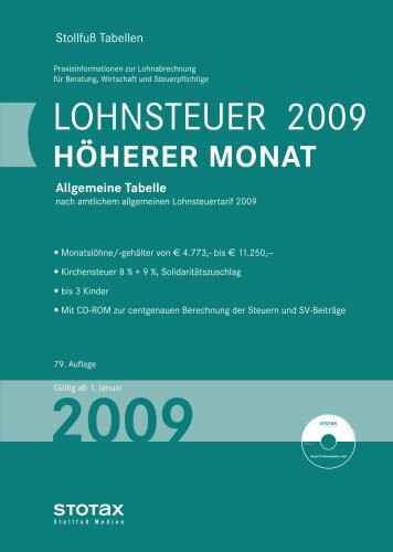 Lohnsteuer Höherer Monat 2009 (Stollfuss-Tabellen)