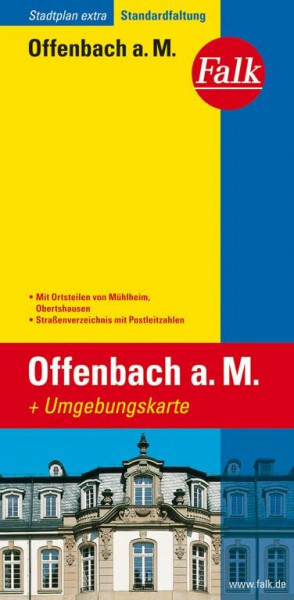 Falk Stadtplan Extra Standardfaltung Offenbach mit Mühlheim und Obertshausen