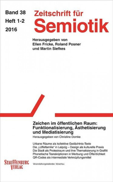 Zeitschrift für Semiotik Band 38, Heft 1-2/2016