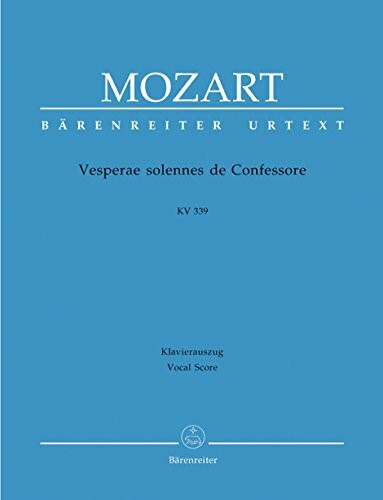 Vesperae solennes de Confessore KV 339. Klavierauszug, Urtextausgabe