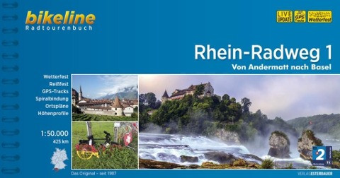 Bikeline Radtourenbuch Rhein-Radweg 01: Von Andermatt nach Basel