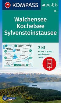 KOMPASS Wanderkarte 06 Walchensee, Kochelsee, Sylvensteinstausee 1:25.000