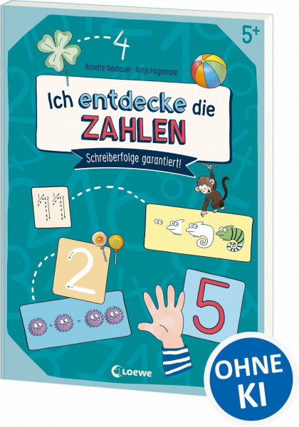 Ich entdecke die Zahlen: Schreiberfolge garantiert! - Übungsbuch zum spielerischen Schreiben lernen von Zahlen und Ziffern ab 5 Jahren