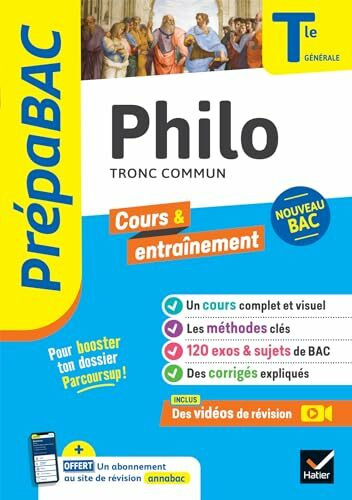 Prépabac - Philo Tle générale - Bac 2027: cours, méthodes & sujets corrigés (programme de Terminale)