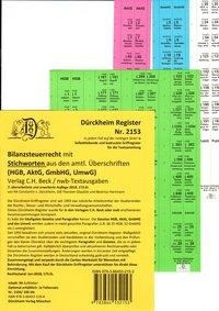 DürckheimRegister® BILANZSTEUERRECHT (AktG, GmbHG, HGB, UmwG) mit Stichworten (2019)