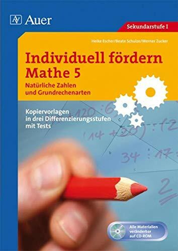 Individuell fördern Mathe 5, Natürliche Zahlen: Kopiervorlagen in drei Differenzierungsstufen mit Tests Grundrechenarten (5. Klasse)