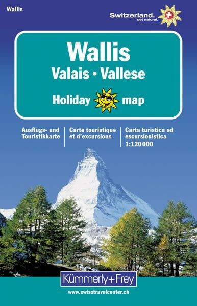 Wallis Holiday Map: Ausflugs- und Touristikkarte, 1:120 000 (Kümmerly+Frey Holiday Map)