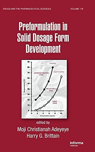 Preformulation in Solid Dosage Form Development (Drugs and the Pharmaceutical Sciences, 178, Band 178)