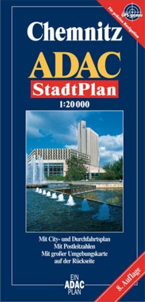 ADAC Stadtpläne, Chemnitz: Mit City- u. Durchfahrtspl., Rad- u. Wanderwegen, Postleitzahlen sowie großer Umgebungskte.
