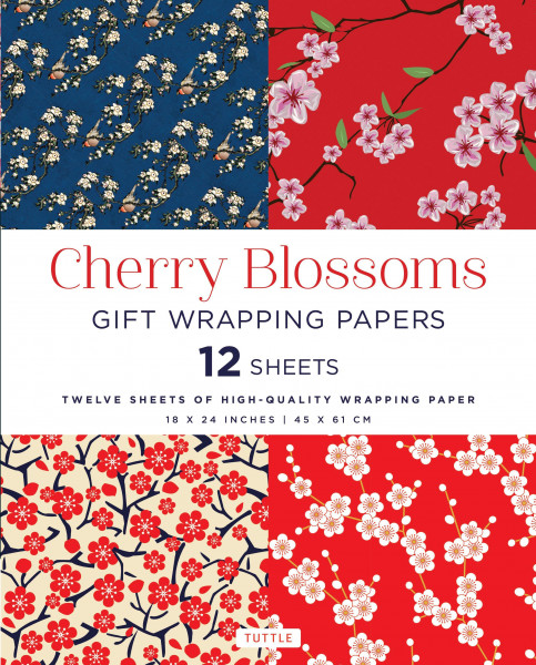 Cherry Blossoms Gift Wrapping Papers: 12 Sheets of High-Quality 18 X 24 Inch Wrapping Paper