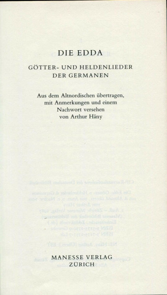 Die Edda: Götter- und Heldenlieder der Germanen
