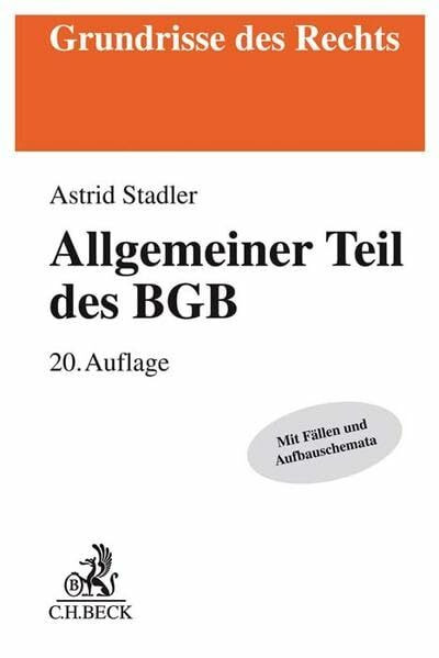 Allgemeiner Teil des BGB (Grundrisse des Rechts)