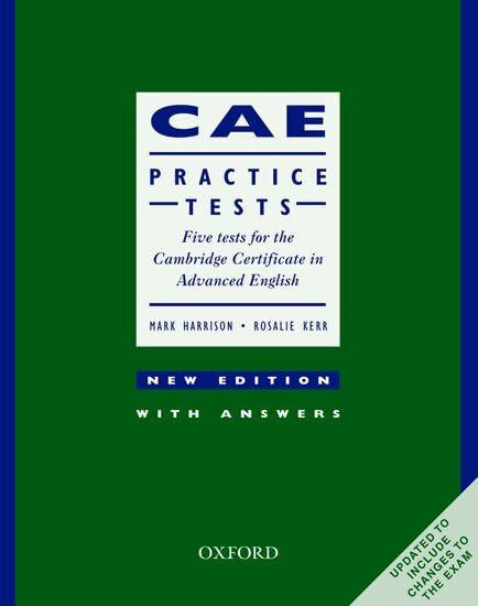 Certificate in Advanced English Practice Tests Student's Book With Key New Edition