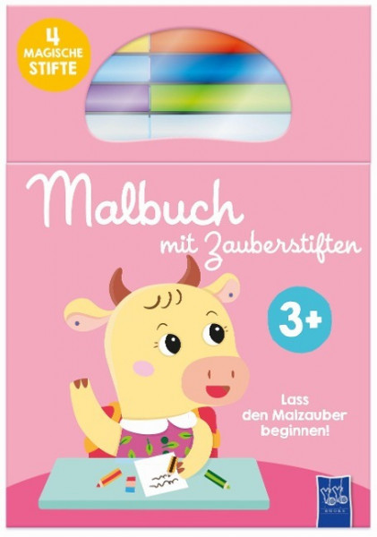 Malbuch mit Zauberstiften Kuh