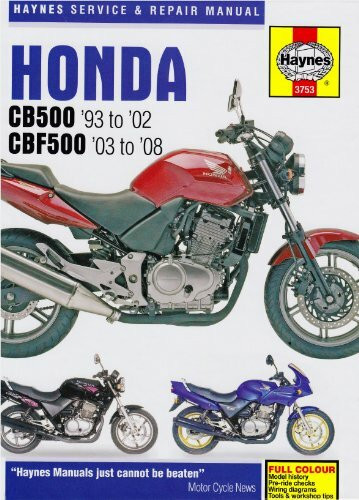 Honda CB500 and CBF500 Twins Service and Repair Manual: 1991 to 2008 (Haynes Service and Repair Manuals)
