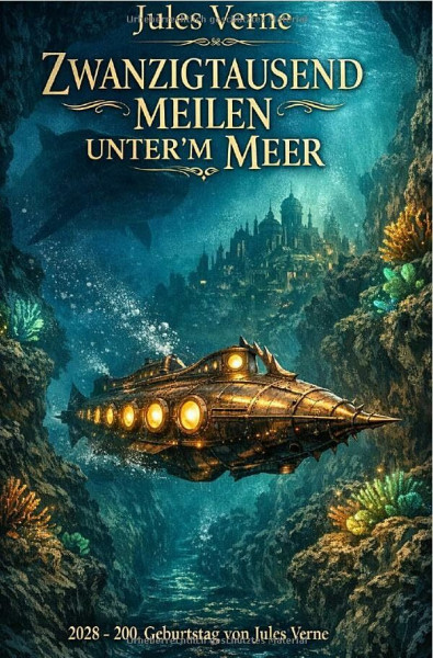 2028 - 200. Geburtstag von Jules Verne / Zwanzigtausend Meilen unter'm Meer: Band 1 + Band 2